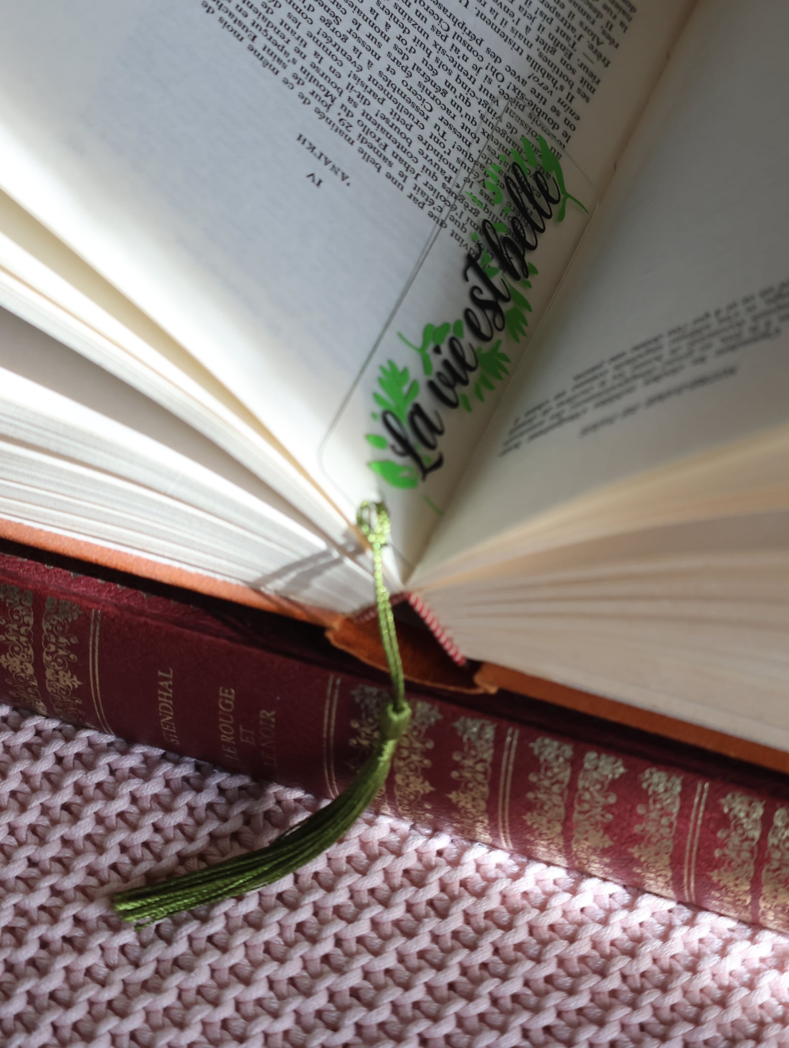 Marque page " La vie est belle "