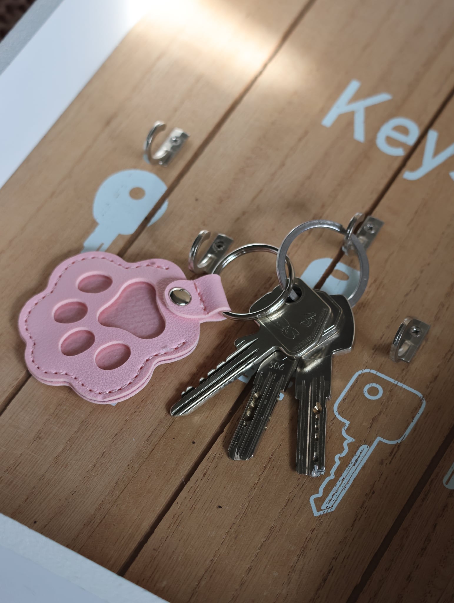 Porte clé "Pattes Rose "